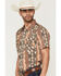 Image #2 - Sendero Men's The Wyatt Southwestern Print Short Sleeve Snap Western Shirt, Brown, hi-res