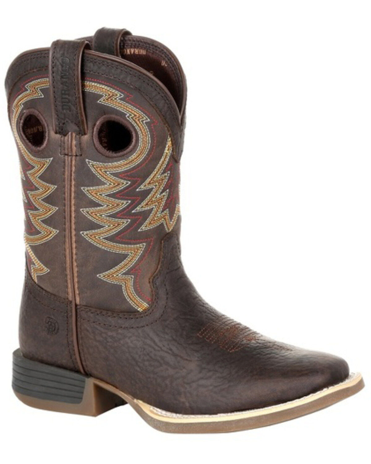 Durango Boys' Lil Rebel Pro Western Boots - Square Toe, Dark Brown, hi-res