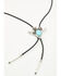 Image #1 - Shyanne Women's Steer Horn Flower Bolo Tie, Silver, hi-res