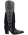 Image #2 - Dingo Women's Shoe Pony Fringe Rhinestone Tall Western Boots - Round Toe, Black, hi-res