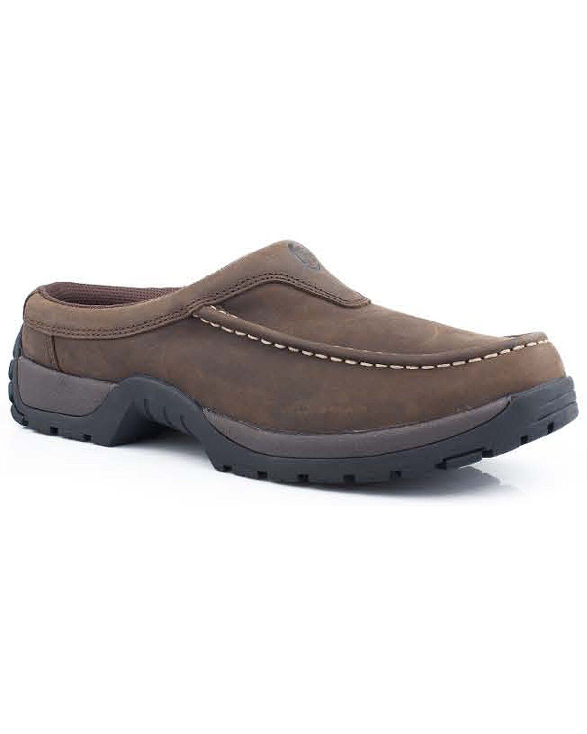 Roper Men's Performance Lite Open Back Slip-On Casual Shoes - Moc Toe, Tan, hi-res