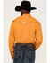 Image #4 - RANK 45&reg; Men's Solid Roughie Tech Long Sleeve Snap Western Shirt, Gold, hi-res