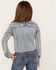 Image #4 - Shyanne Girls' Forks Light Wash Frayed Embroidered Denim Jacket, Medium Wash, hi-res