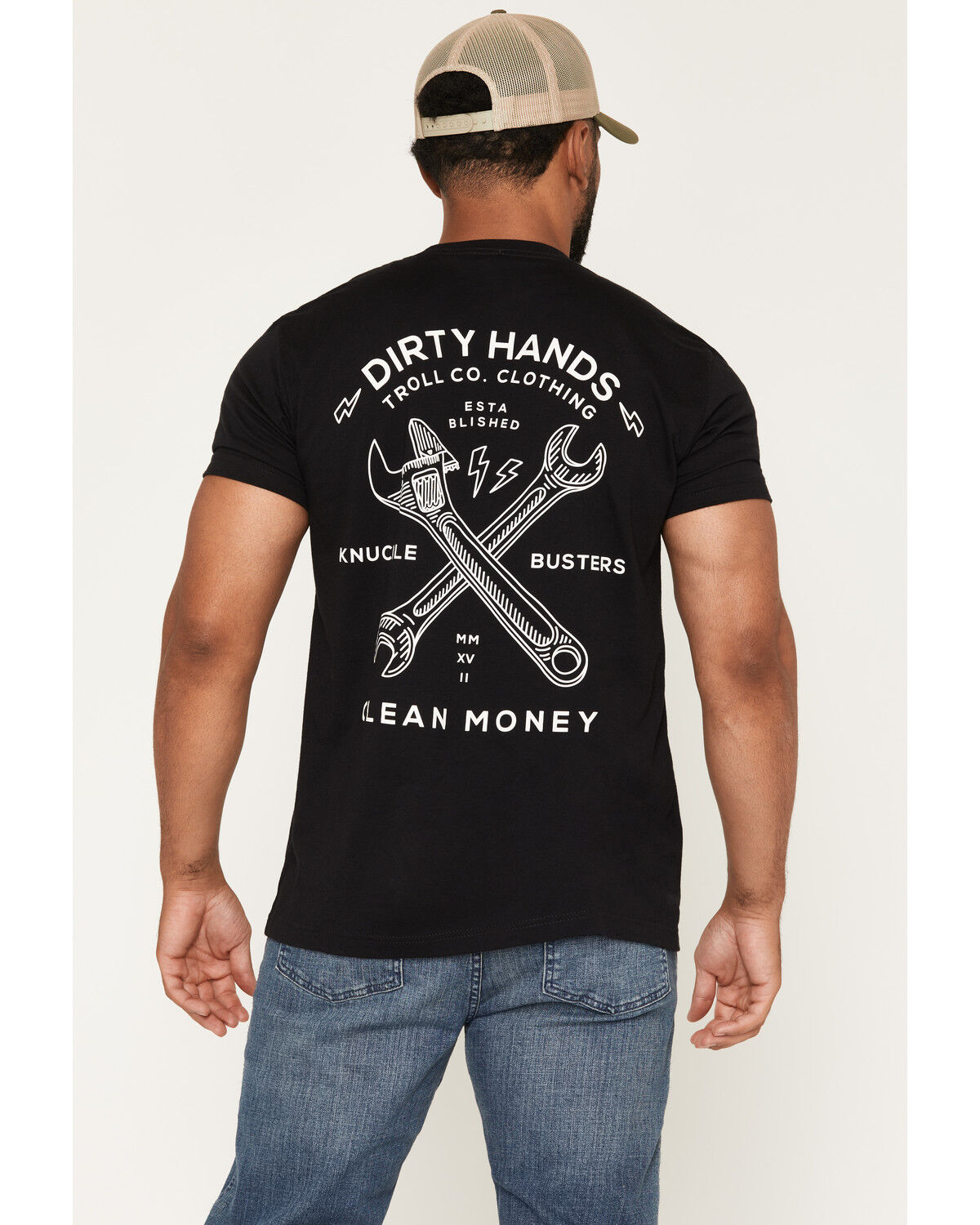 Image #1 - Troll Co Men's Twisting Wrenches Short Sleeve Graphic T-Shirt, Black, hi-res
