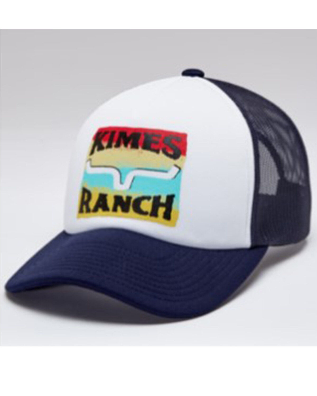 Image #1 - Kimes Ranch Men's Navy Block Party Printed Logo Mesh-Back Baseball Cap, Navy, hi-res