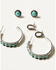 Image #3 - Shyanne Women's Ridge Canyon Turquoise Hoop Set - 6 Piece, Silver, hi-res