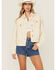 Image #2 - Wrangler Women's Logo Denim Trucker Jacket, Ivory, hi-res