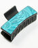 Image #2 - Shyanne Women's Tooled Floral Leather Hair Clip, Turquoise, hi-res