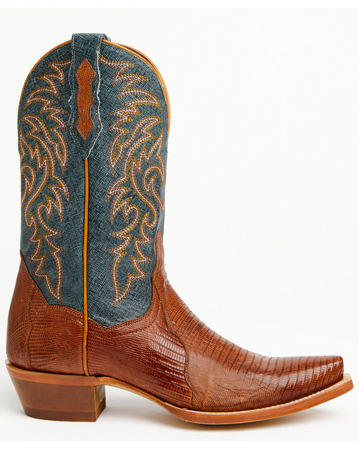 Image #2 - Dan Post Women's Exotic Teju Lizard Western Boots - Snip Toe, Tan, hi-res