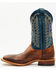 Image #3 - Justin Men's Poston Western Boots - Broad Square Toe, Brown, hi-res