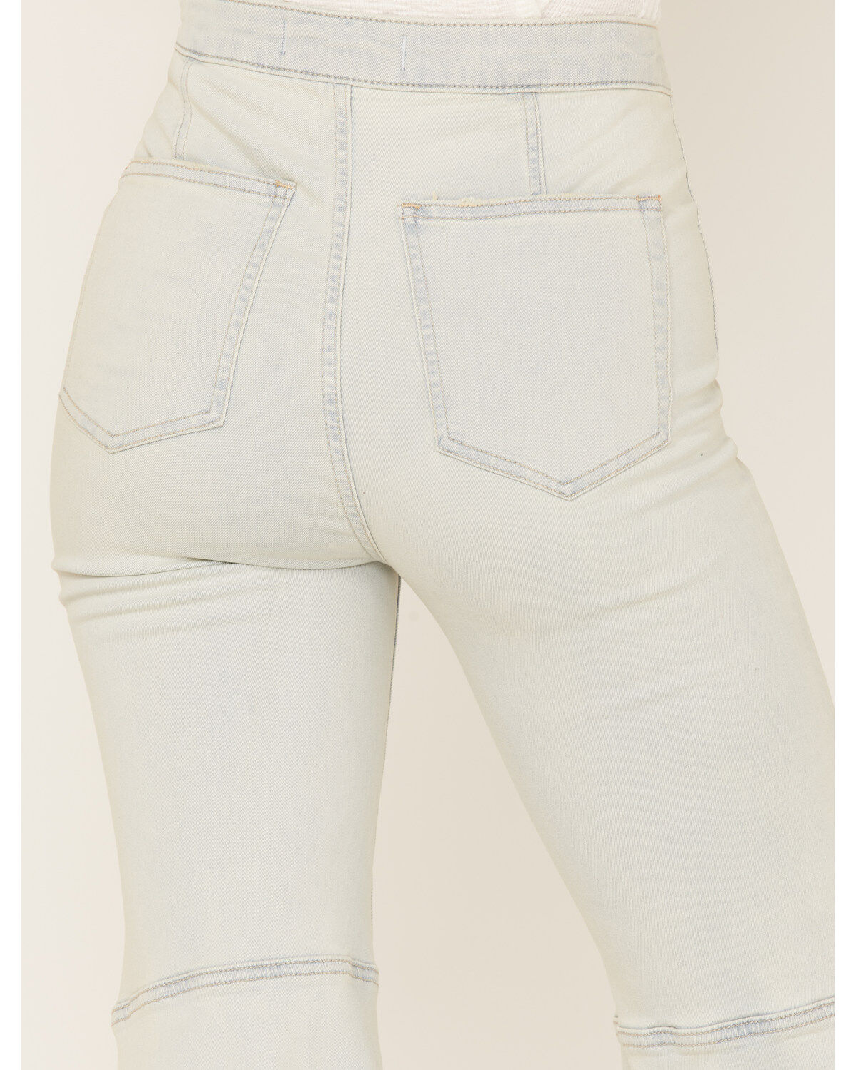 Image #4 - Free People Women's Light Wash High Rise Youthquake Cropped Flare Jeans, Light Wash, hi-res