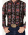 Image #3 - RANK 45&reg; Men's Great Fall Southwestern Print Long Sleeve Button-Down Western Shirt, Black, hi-res