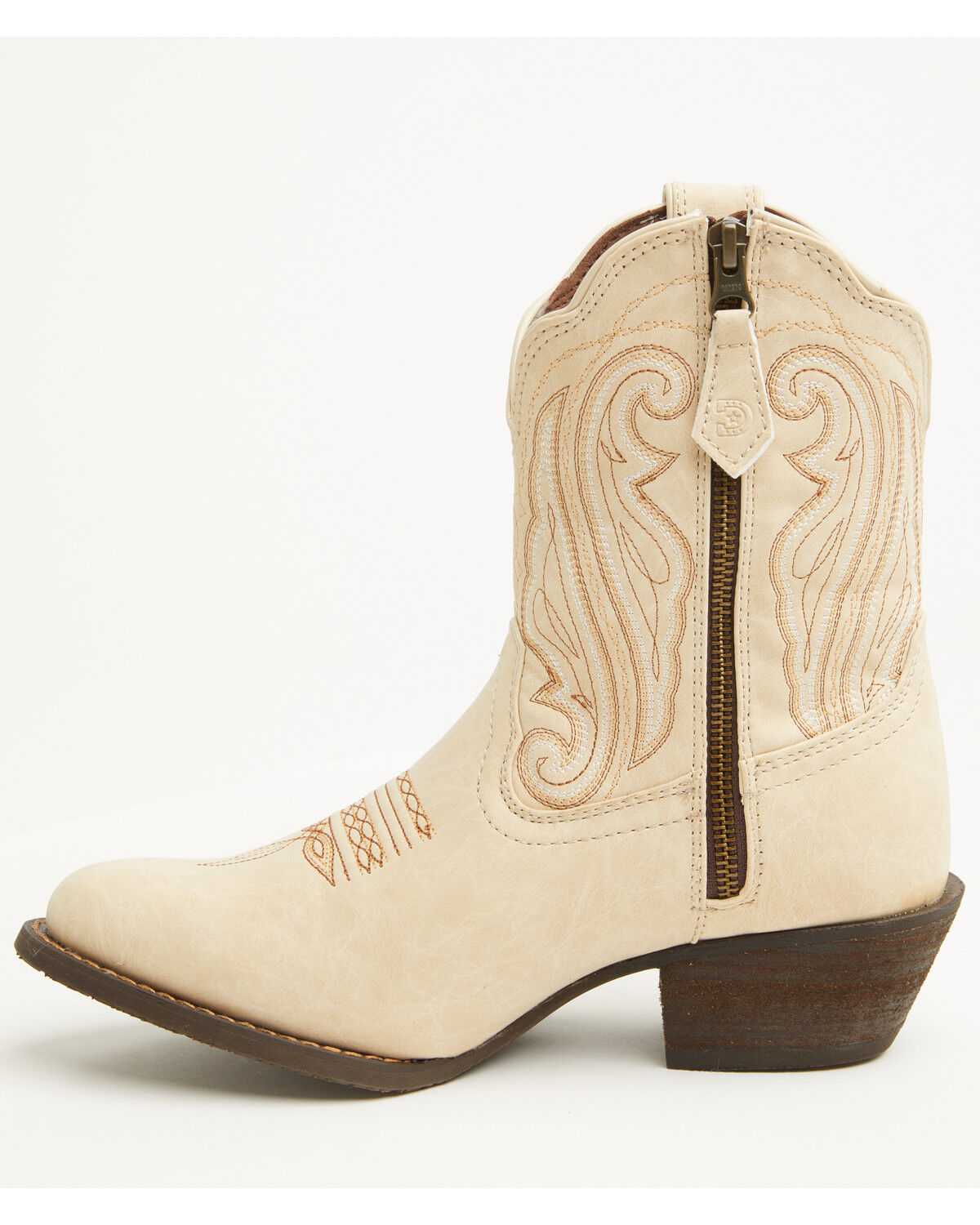 Image #3 - Durango Women's Crush Western Booties - Round Toe, Ivory, hi-res