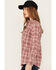 Image #2 - Ariat Women's FR Plaid Print Long Sleeve Snap Work Shirt , Pink, hi-res