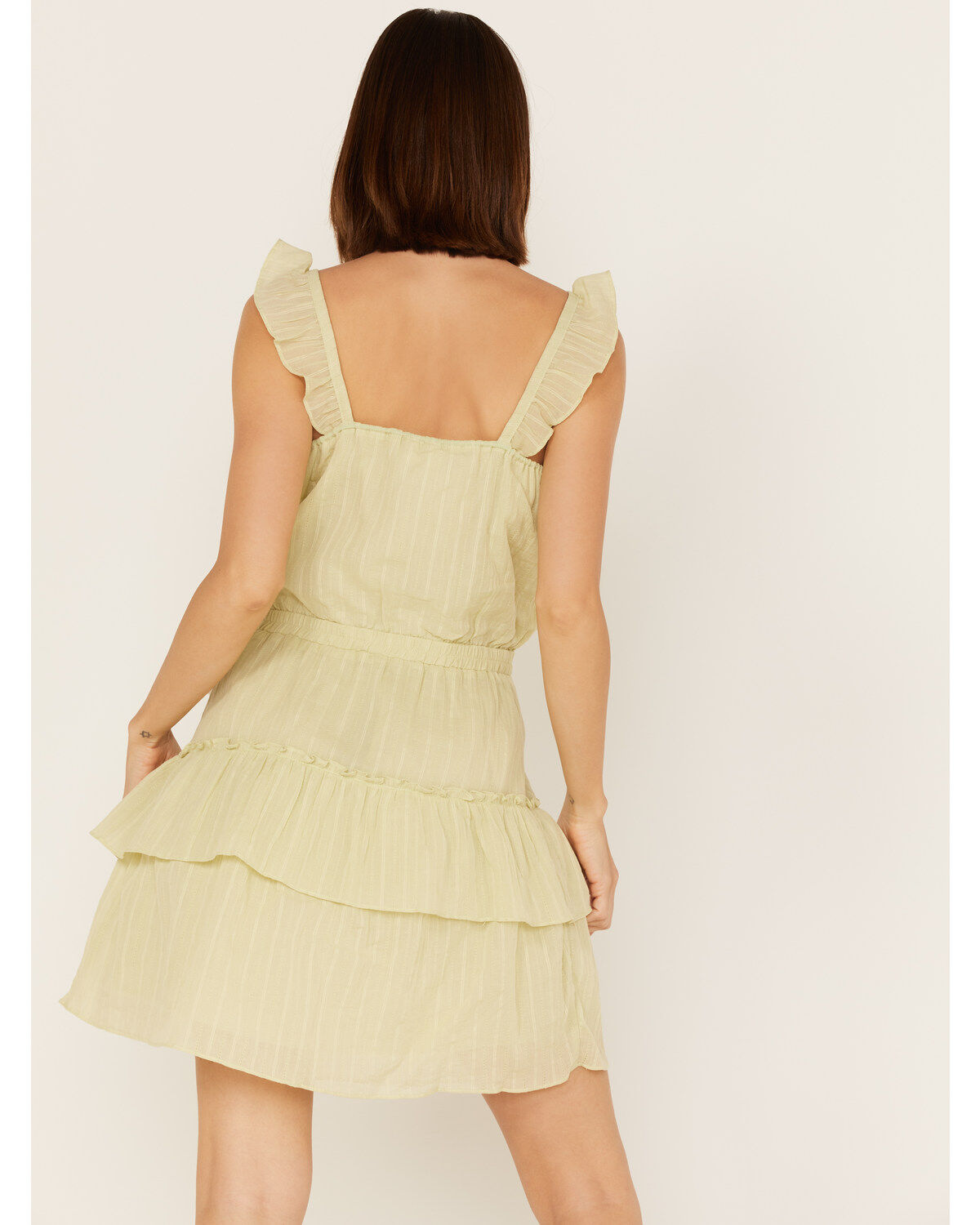 Image #4 - Heartloom Women's Rianne Ruffle Tiered Mini Dress, Green, hi-res