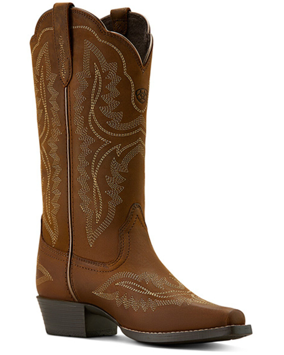 Ariat Girls' Casanova Western Boots - Snip Toe, Distressed Brown, hi-res