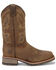 Image #2 - Double H Men's Safety Toe Western Work Boots, Brown, hi-res