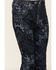 Image #2 - Shyanne Little Girls' Dark Wash Allover Printed Flare Jeans, Dark Wash, hi-res