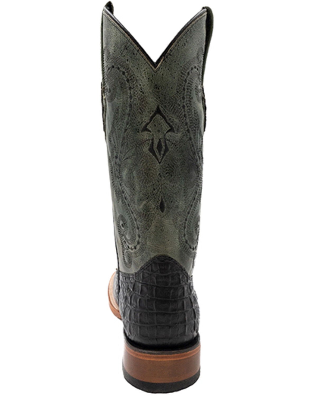 Image #4 - Ferrini Men's Stampede Caiman Print Western Boots - Broad Square Toe, Black, hi-res
