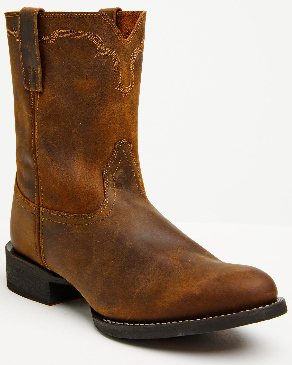 Laredo Men's Bravado Roper Performance Western Boots - Round Toe, Brown, hi-res