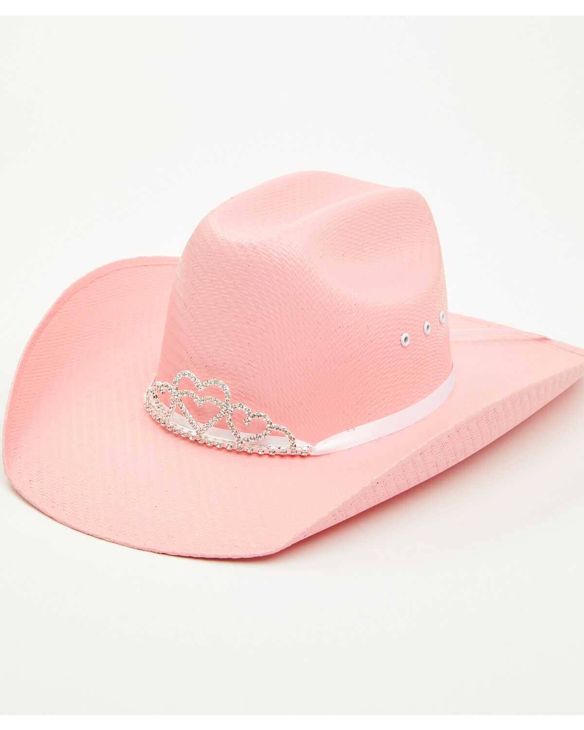 Shyanne Girls' Tiara Canvas Cowboy Hat, Pink, hi-res