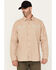 Image #1 - Lucky Brand Workwear Men's Solid Slub Canvas Long Sleeve Button-Down Work Shirt, Khaki, hi-res