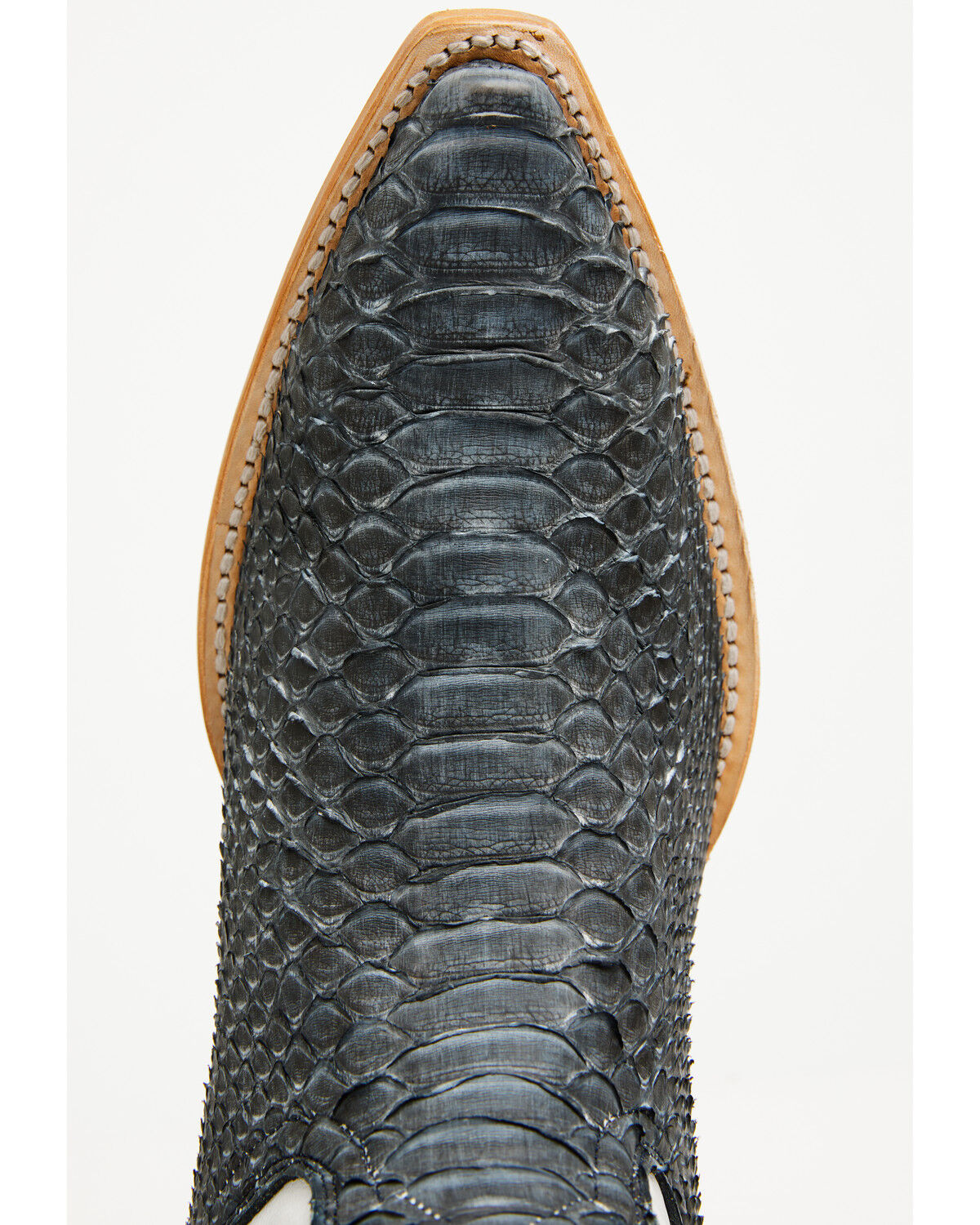 Image #6 - Dan Post Men's Exotic Python Belly Western Boots - Snip Toe, Blue, hi-res
