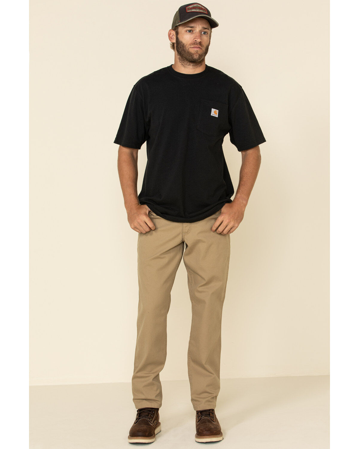 Carhartt Men's FR Rugged Flex&reg; Relaxed Canvas Work Pants, Beige/khaki, hi-res