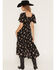 Image #4 - Wild Moss Women's Floral Print High-Low Dress, Black, hi-res