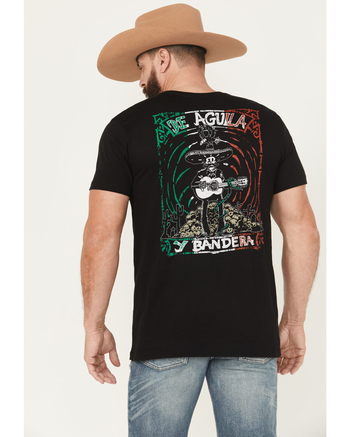 Image #1 - Moonshine Spirit&reg; Men's Bandera Short Sleeve Graphic T-Shirt, Black, hi-res