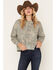 Image #1 - Rock & Roll Denim Women's Camo Print Long Sleeve Crew Neck Sweatshirt, Green, hi-res