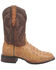 Image #2 - Dan Post Men's Alamosa Full Quill Ostrich Western Performance Boots - Broad Square Toe, Sand, hi-res