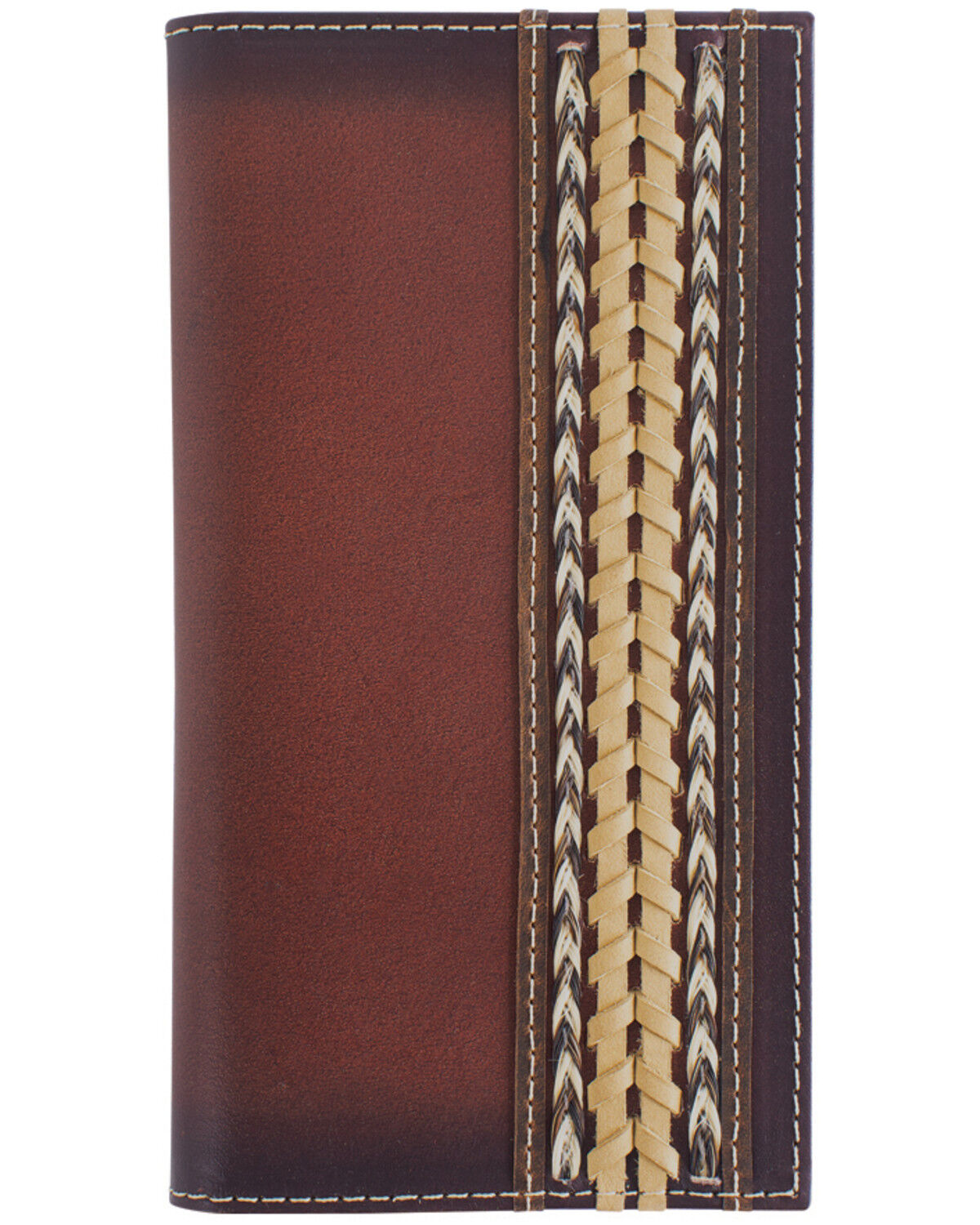 Image #1 - Cody James Men's Braided Horsehair Leather Rodeo Wallet, Brown, hi-res