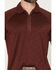 Image #3 - RANK 45&reg; Men's Marfa Solid 1/4 Zip Polo Shirt, Red, hi-res