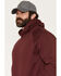 Image #2 - Forge Workwear Men's FR Hooded Sweatshirt, Burgundy, hi-res