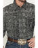 Image #3 - Cowboy Hardware Men's Tooled Floral Print Long Sleeve Snap Stretch Western Shirt, Charcoal, hi-res