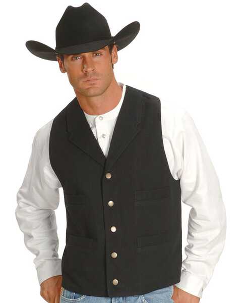 Image #1 - Rangewear by Scully Frontier Canvas Vest, Black, hi-res