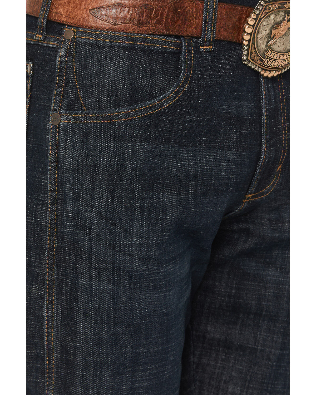 Image #2 - Wrangler Retro Men's Dax Dark Wash Slim Bootcut Stretch Denim Jeans, Indigo, hi-res