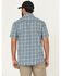 Image #4 - Carhartt Men's Rugged Flex&reg; Relaxed Fit Lightweight Plaid Print Short Sleeve Button-Down Work Shirt, Blue, hi-res