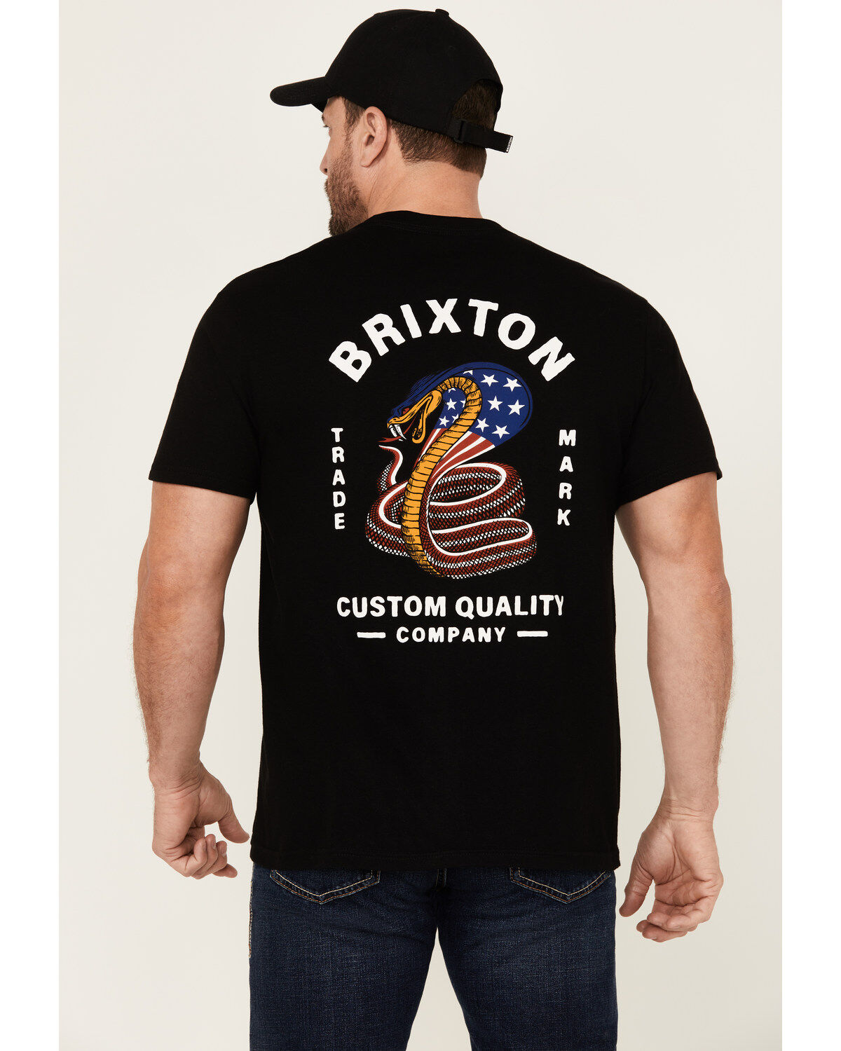 Image #4 - Brixton Men's Boot Barn Exclusive Americobra Short Sleeve Graphic T-Shirt, , hi-res
