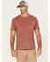 Image #1 - Carhartt Men's Relaxed Fit Midweight Short Sleeve Garment Dyed Pocket T-Shirt, Red, hi-res