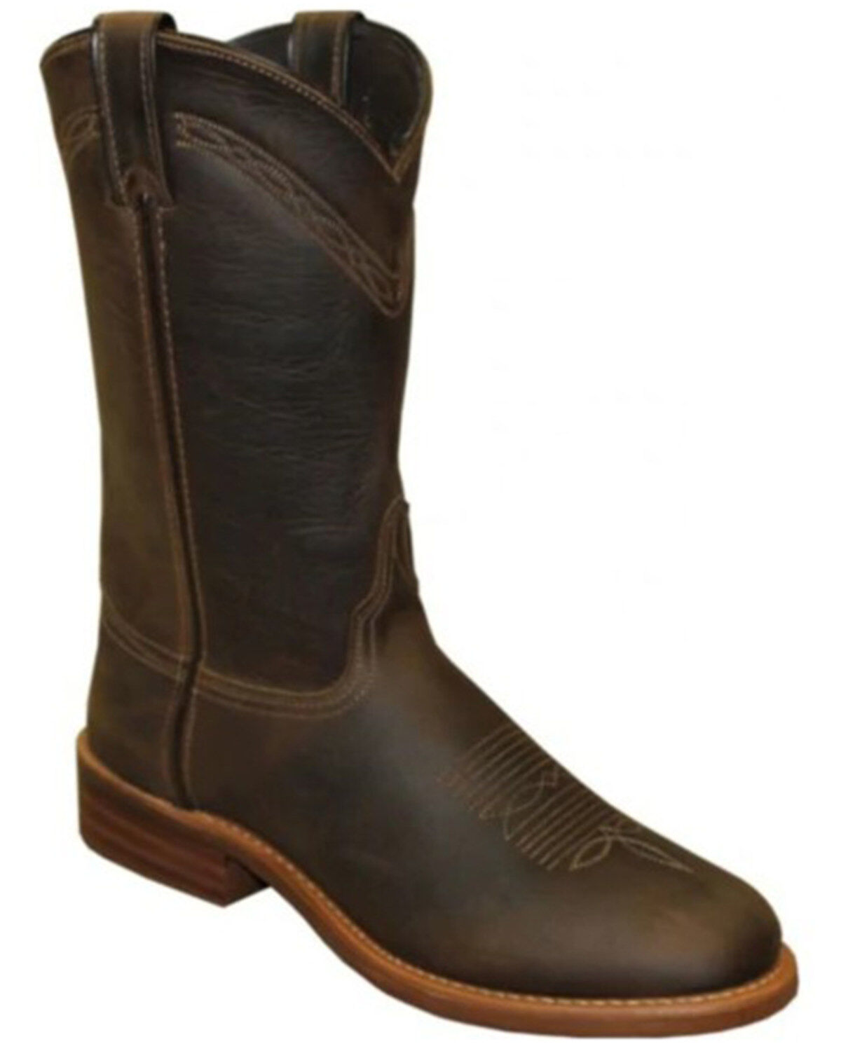 Image #1 - Abilene Men's Cowhide Leather Performance Western Boot - Broad Round Toe, Brown, hi-res