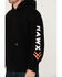 Image #3 - Hawx Men's Halstead Logo Sleeve Hooded Sweatshirt - Big & Tall, Black, hi-res