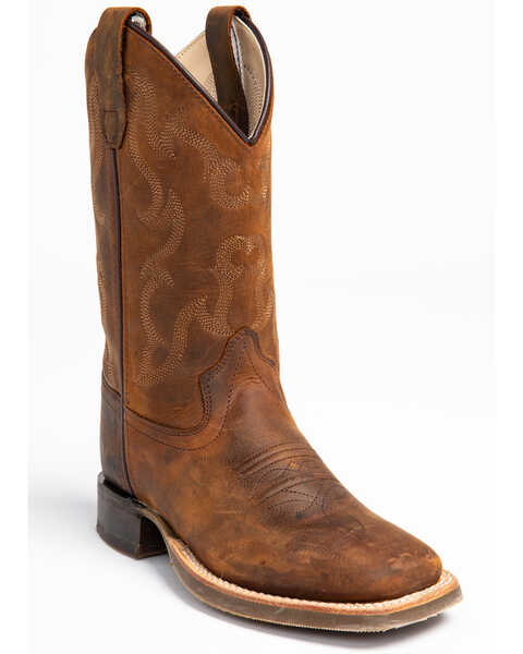 Image #1 - Cody James Boys' Nash Distressed Western Boots - Broad Square Toe, Brown, hi-res