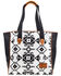 Image #1 - Hooey Women's Whiteriver Southwestern Classic Tote , White, hi-res