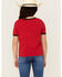 Image #4 - Wrangler Girls' Bucking Bronco Short Sleeve Graphic Tee , Red, hi-res