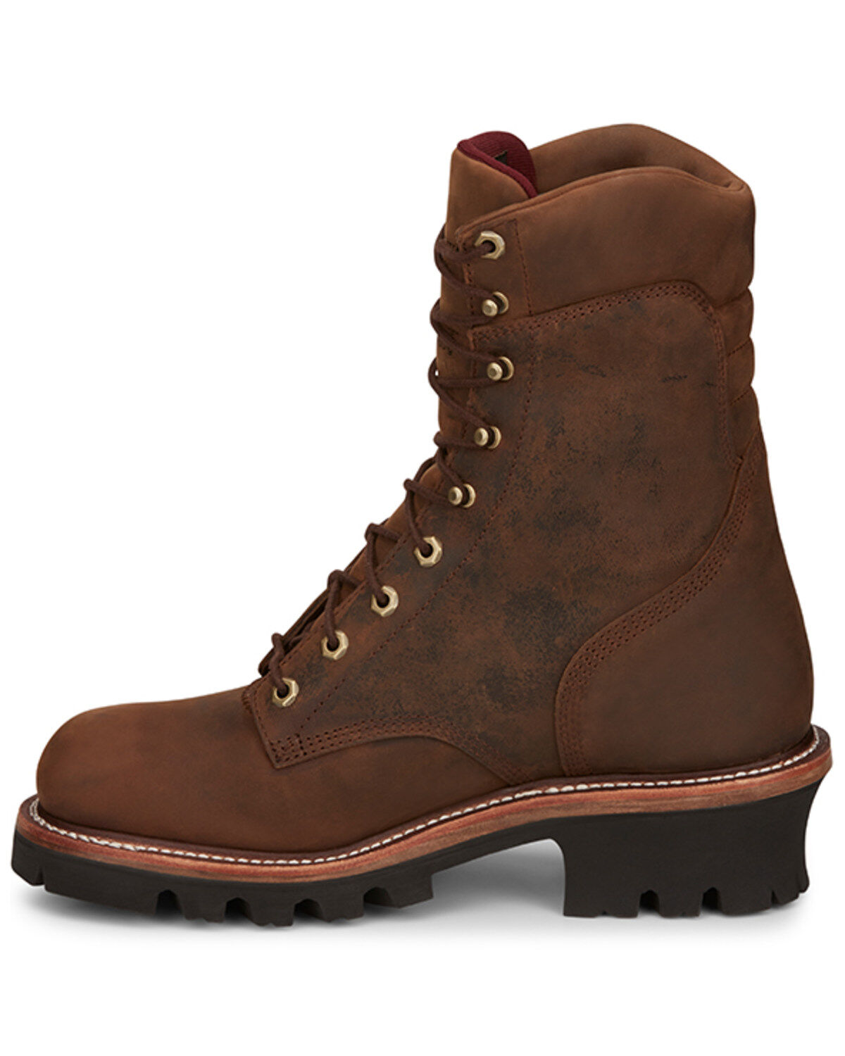 Image #3 - Chippewa Men's 9" Waterproof Insulated Logger Work Boots - Soft Toe, Brown, hi-res