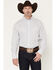 Image #1 - George Strait by Wrangler Men's Plaid Print Long Sleeve Button-Down Stretch Western Shirt, White, hi-res
