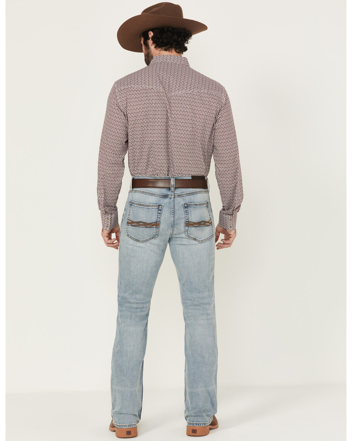 Image #3 - RANK 45&reg; Men's Bunker Wash Trigger Slim Bootcut Stretch Denim Jeans, Light Wash, hi-res