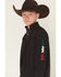 Image #2 - RANK 45&reg; Boys' Mexico Flag Seal Softshell Jacket, Black, hi-res